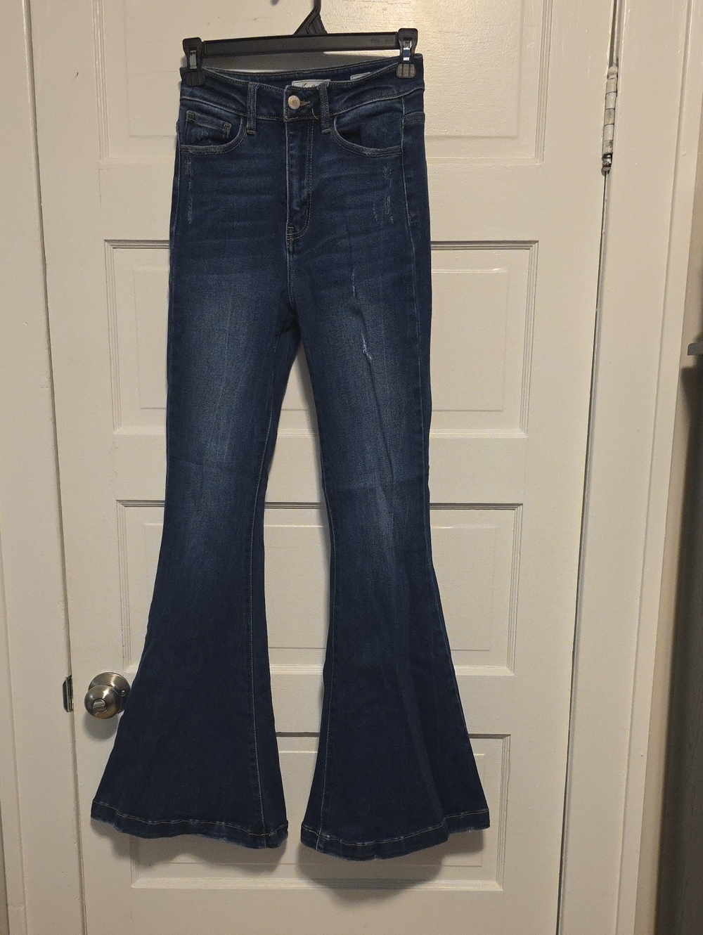 High-Rise Dark Blue Women's Flare Jeans